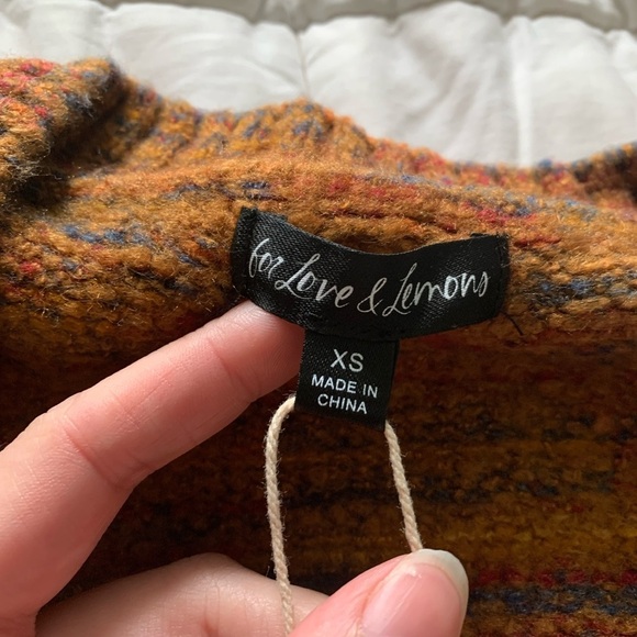 Nwt For Love And Lemons Helena Autumn Tones Cardigan - Picture 4 of 9